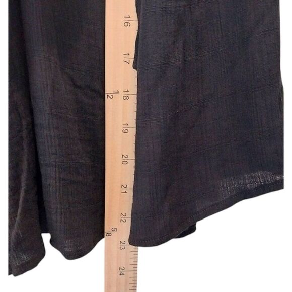 Free People Top Womens XS Black Sleeveless Embroidery Coquette Floral Flowy Boho - Picture 9 of 10